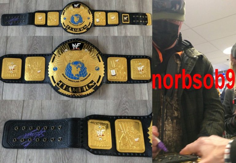 THE UNDERTAKER SIGNED ATTITUDE WWE WWF LEATHER BELT WEXACT PROOF BECKETT BAS COA
 COLLECTIBLE MEMORABILIA