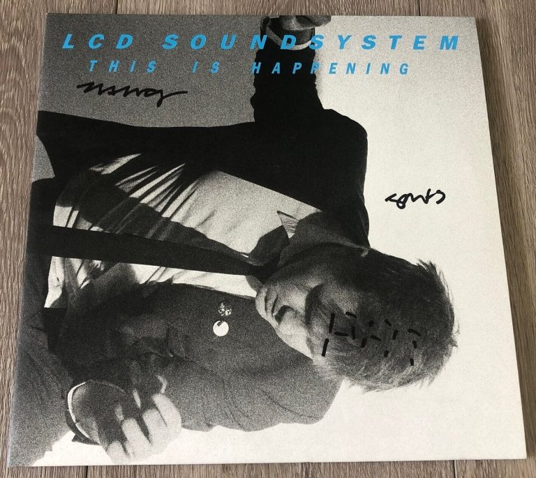LCD SOUNDSYSTEM JAMES MURPHY +2 SIGNED AUTOGRAPH THIS IS HAPPENING VINYL W/PROOF
 COLLECTIBLE MEMORABILIA