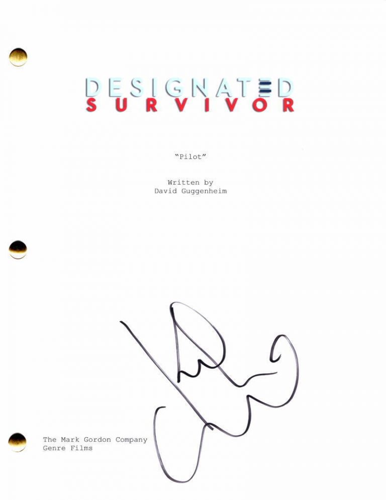 KIEFER SUTHERLAND SIGNED AUTOGRAPH DESIGNATED SURVIVOR FULL PILOT SCRIPT – 24
 COLLECTIBLE MEMORABILIA