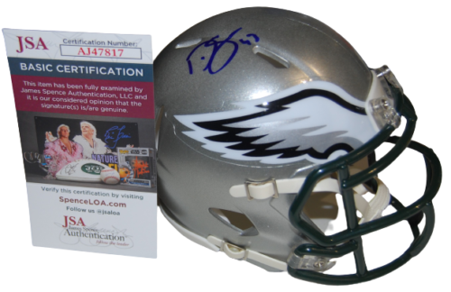 DARREN SPROLES SIGNED (PHILADELPHIA EAGLES) MINI FOOTBALL HELMET JSA COA AJ47817
 COLLECTIBLE MEMORABILIA