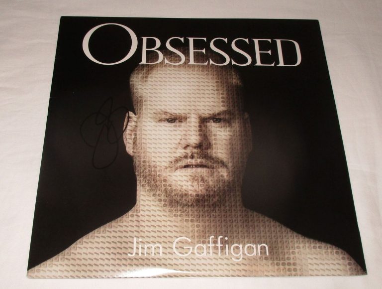 JIM GAFFIGAN SIGNED OBSESSED VINYL RECORD JSA
 COLLECTIBLE MEMORABILIA