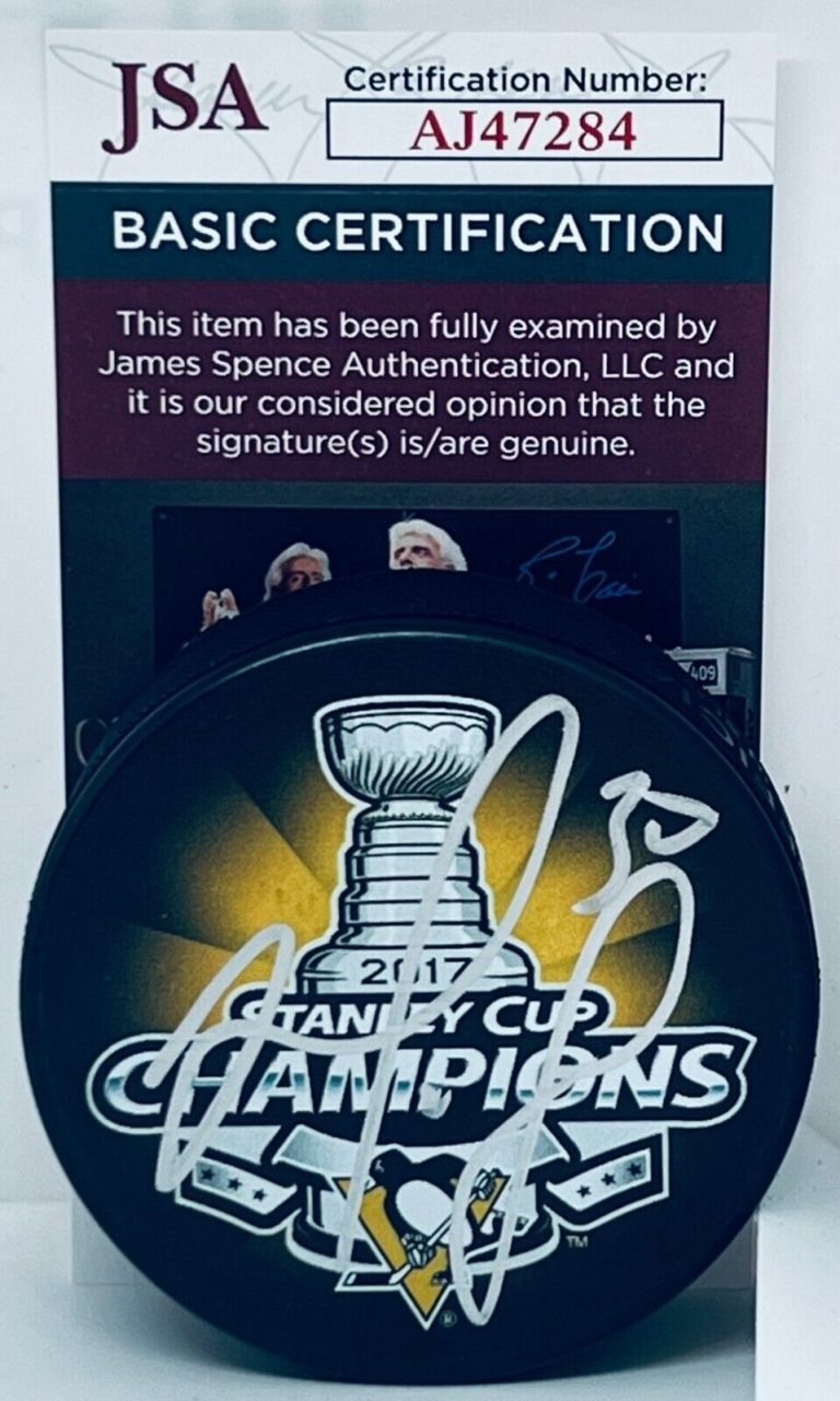 MATT MURRAY SIGNED PITTSBURGH PENGUINS 2017 STANLEY CUP CHAMPS PUCK JSA
 COLLECTIBLE MEMORABILIA