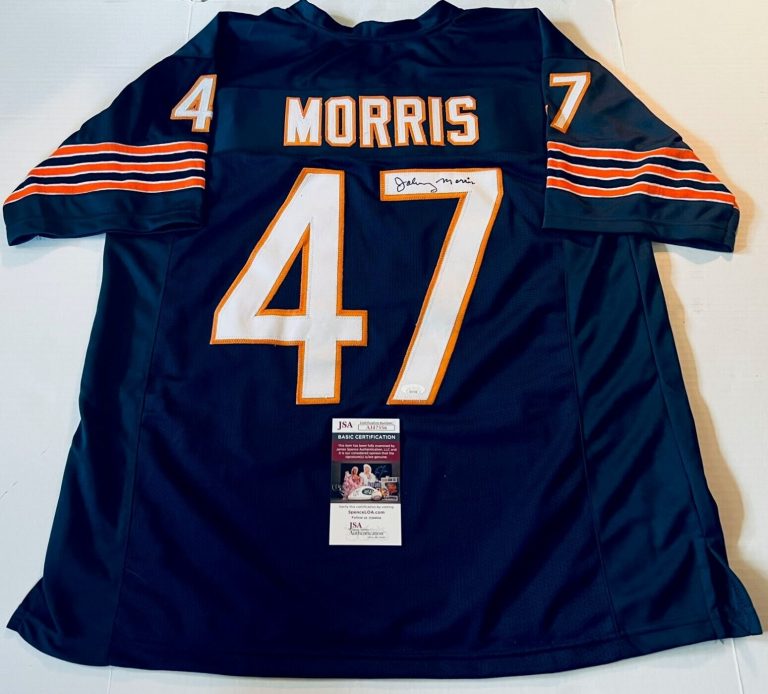 JOHNNY MORRIS CHICAGO BEARS SIGNED CUSTOM JERSEY AUTOGRAPHED JSA
 COLLECTIBLE MEMORABILIA