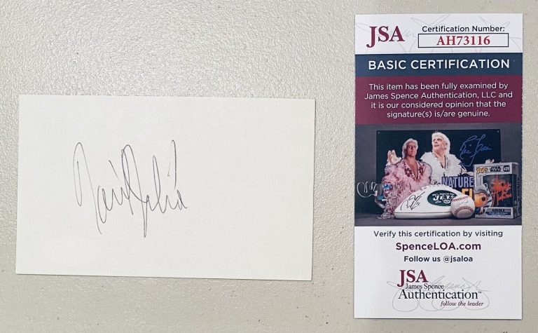 RAUL JULIA SIGNED AUTOGRAPHED 3×5 CARD JSA CERTIFIED THE ADDAMS FAMILY
 COLLECTIBLE MEMORABILIA