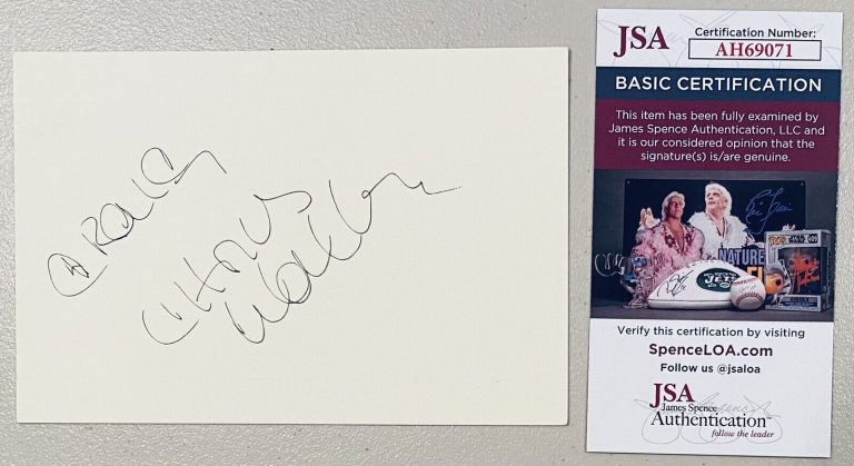 CHRISTOPHER WALKEN SIGNED AUTOGRAPHED 4×6 CARD JSA CERT THE DEER HUNTER
 COLLECTIBLE MEMORABILIA