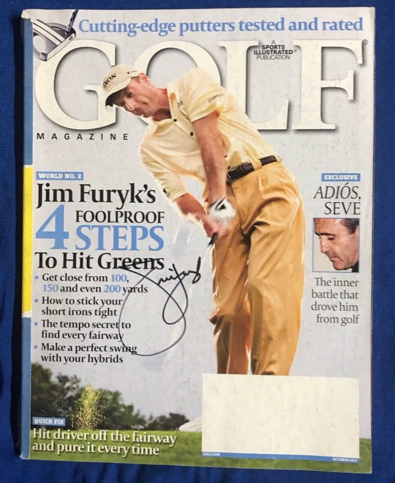 JIM FURYK AUTOGRAPHED MAGAZINE SIGNED PGA GOLF AUTOGRAPHED
 COLLECTIBLE MEMORABILIA