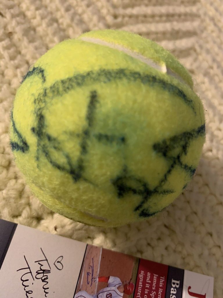 Shops TRACY AUSTIN autographed US Open tennis ball with Certificate of Authenticity