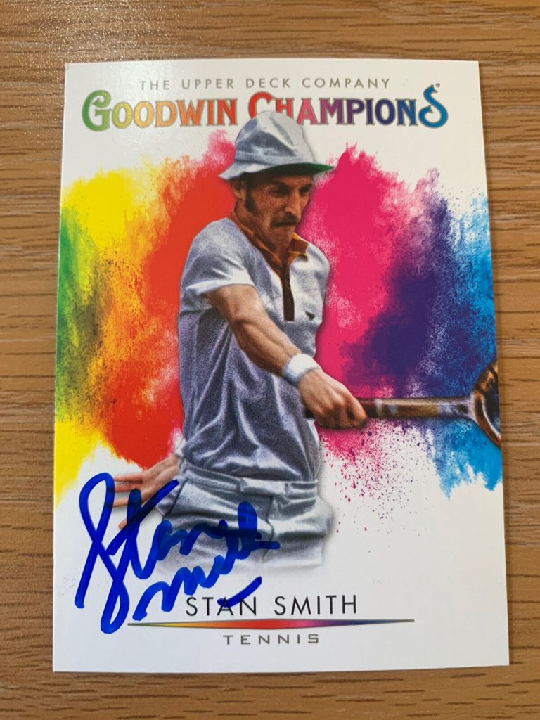 STAN SMITH SIGNED TRADING CARD GOODWIN AUTOGRAPHED 2021 TENNIS LEGEND
 COLLECTIBLE MEMORABILIA