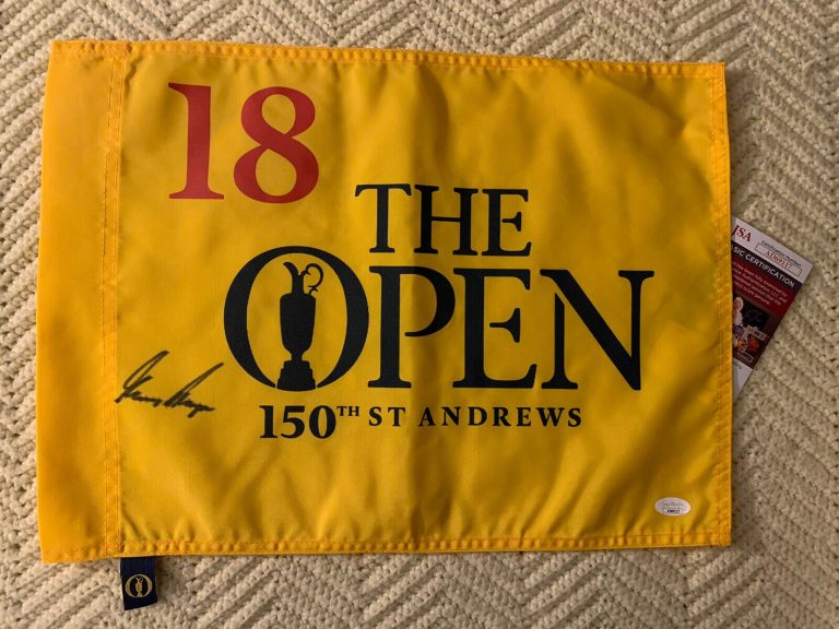 GARY PLAYER SIGNED THE BRITISH OPEN GOLF FLAG JSA AUTHENTICATED COA 2022 150TH
 COLLECTIBLE MEMORABILIA