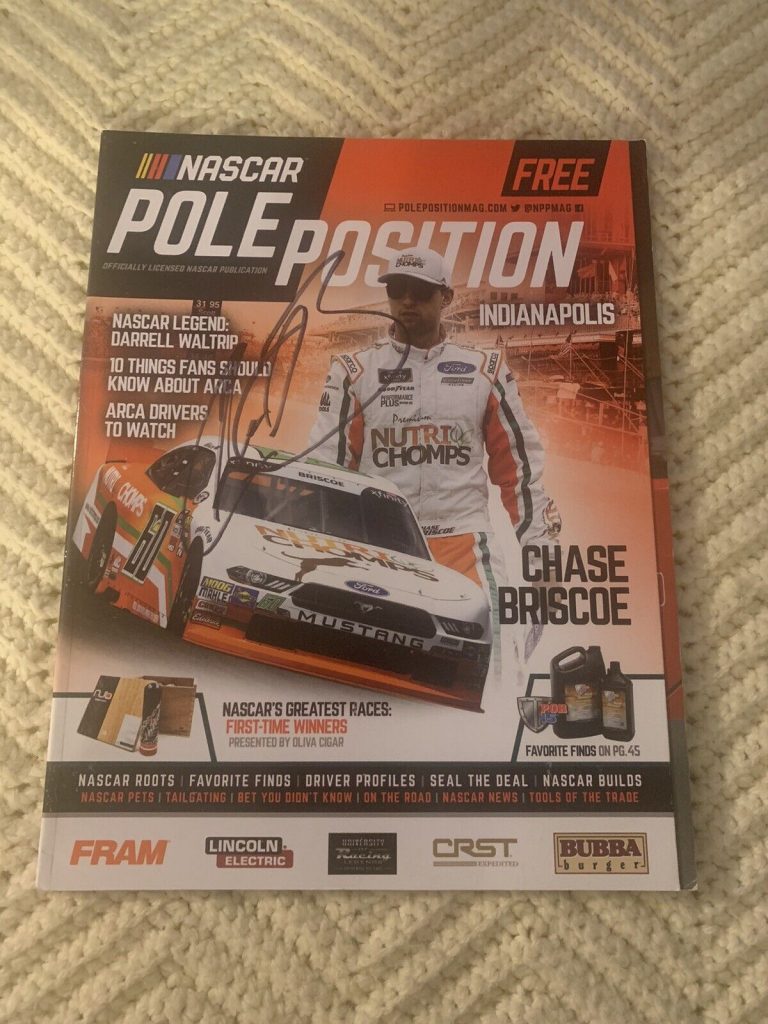 AUTOGRAPHED CHASE BRISCOE SIGNED POLE POSITION MAGAZINE NASCAR
 COLLECTIBLE MEMORABILIA