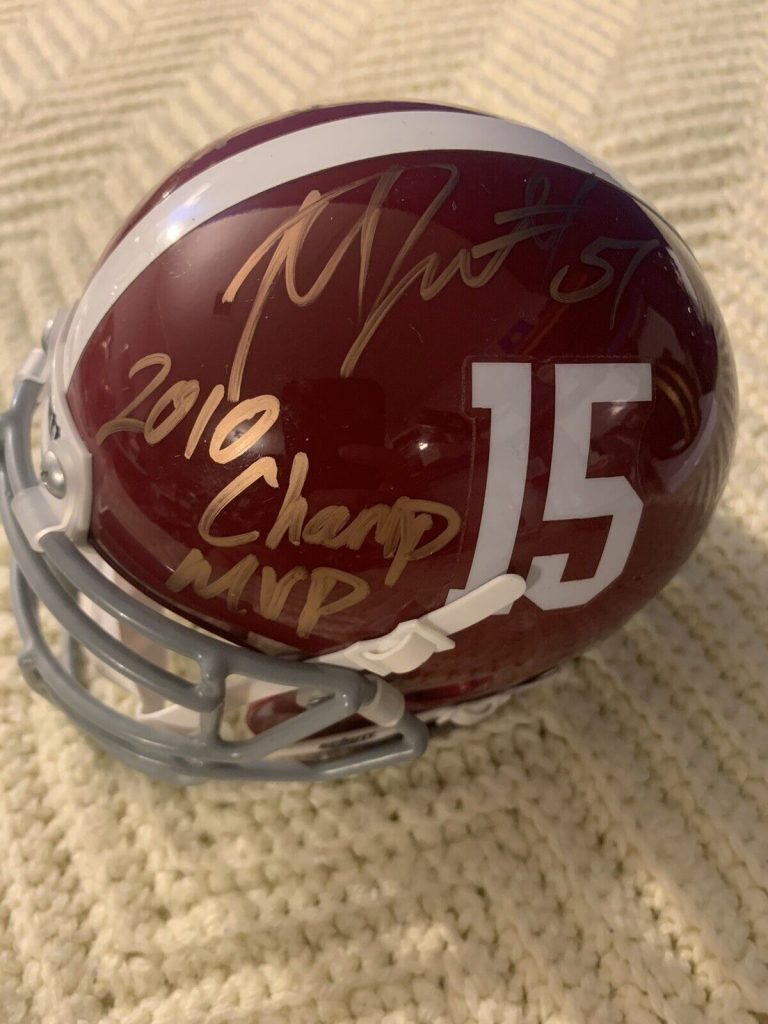 MARCELL DAREUS SIGNED ALABAMA MINI HELMET AUTOGRAPHED 2010 CHAMPIONSHIP DEF MVP
 COLLECTIBLE MEMORABILIA