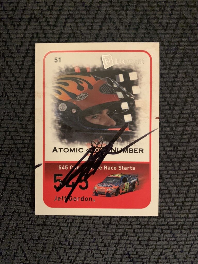 JEFF GORDON SIGNED NASCAR TRADING CARD RACING LEGEND AUTOGRAPHED
 COLLECTIBLE MEMORABILIA