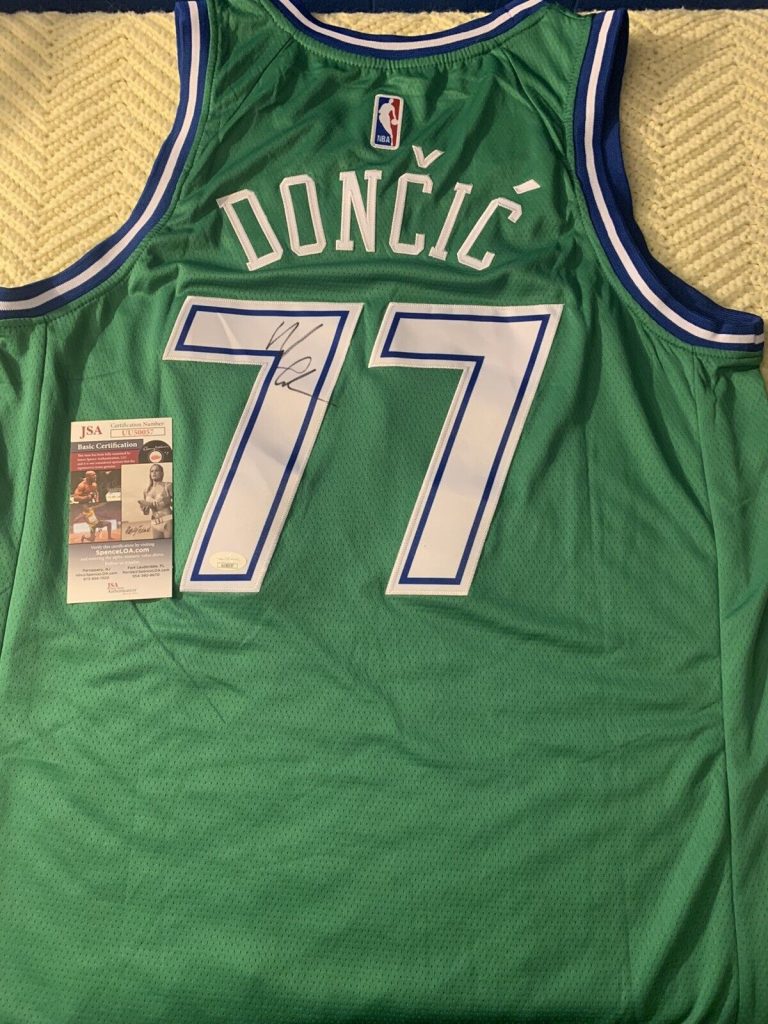 MARK CUBAN SIGNED LUCA DONCIC MAVS JERSEY STITCHED XL JSA AUTHENTICATION COA
 COLLECTIBLE MEMORABILIA