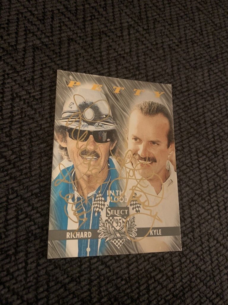 RICHARD & KYLE PETTY SIGNED TRADING CARD AUTOGRAPHED NASCAR
 COLLECTIBLE MEMORABILIA