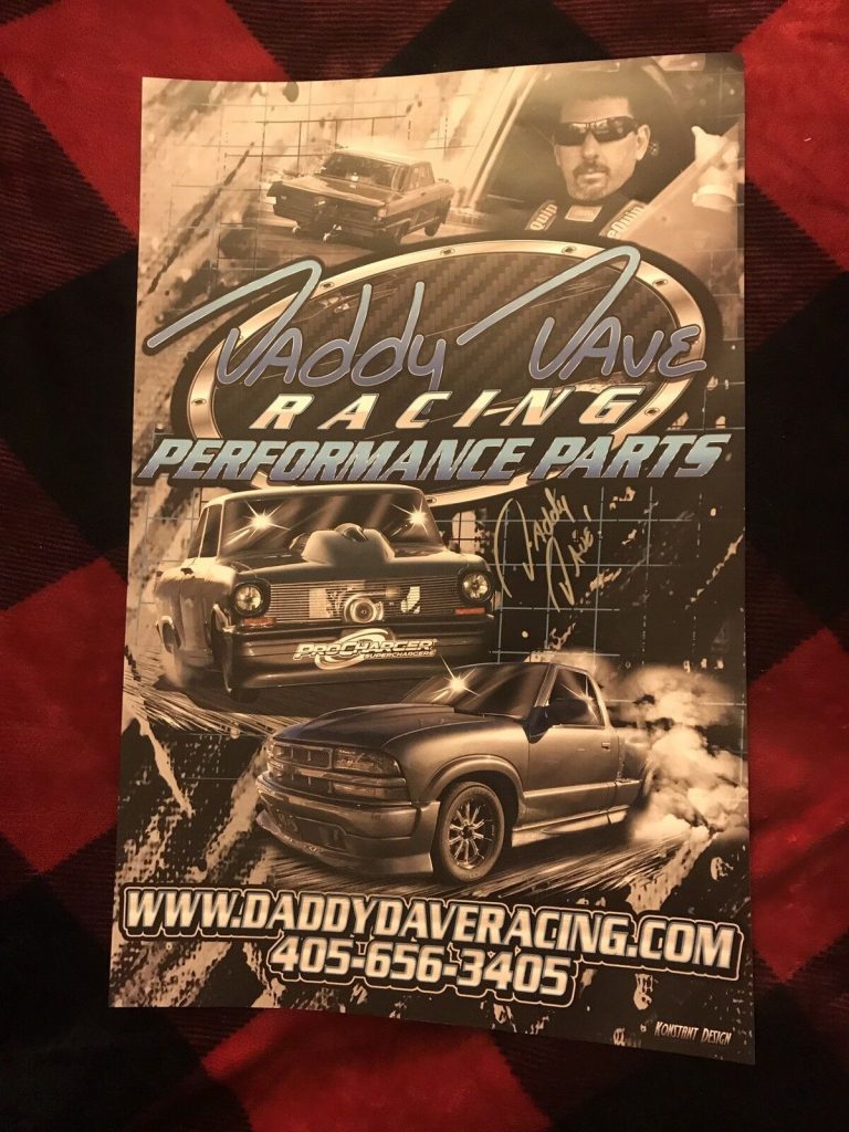 STREET OUTLAWS DADDY DAVE COMSTOCK SIGNED POSTER RACING DISCOVERY CHANNEL
 COLLECTIBLE MEMORABILIA