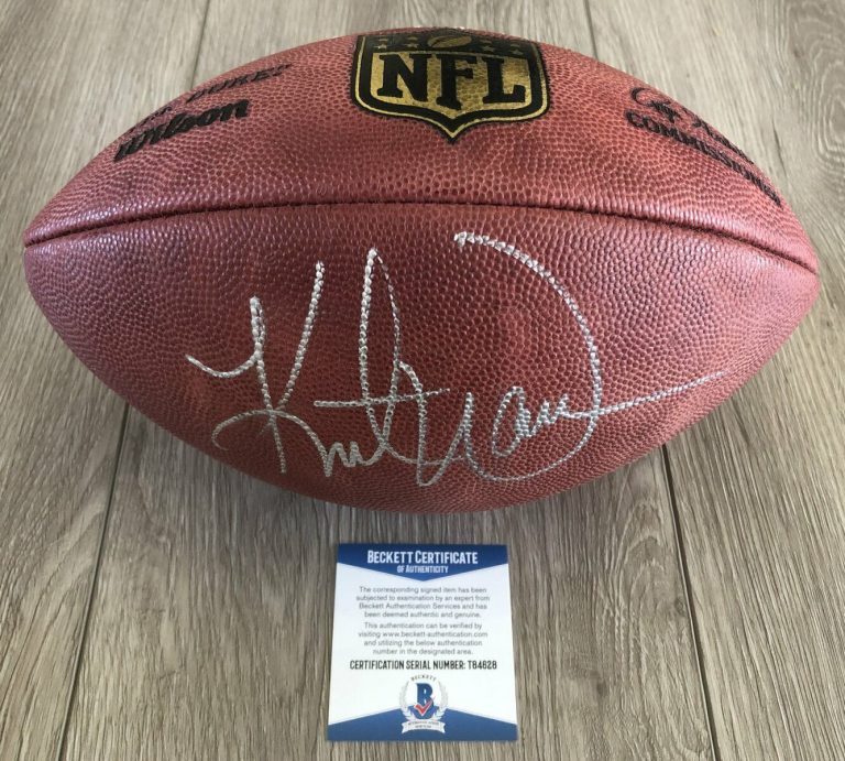 KURT WARNER ST LOUIS RAMS SIGNED NFL GAME FOOTBALL W/EXACT PROOF BAS BECKETT COA
 COLLECTIBLE MEMORABILIA