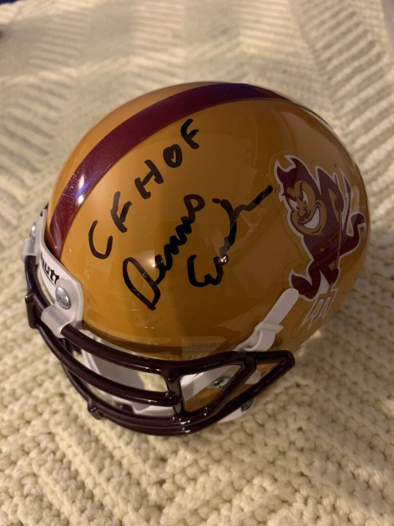 COACH DENNIS ERICKSON SIGNED MINI HELMET AUTOGRAPHED ARIZONA STATE SUN DEVILS
 COLLECTIBLE MEMORABILIA