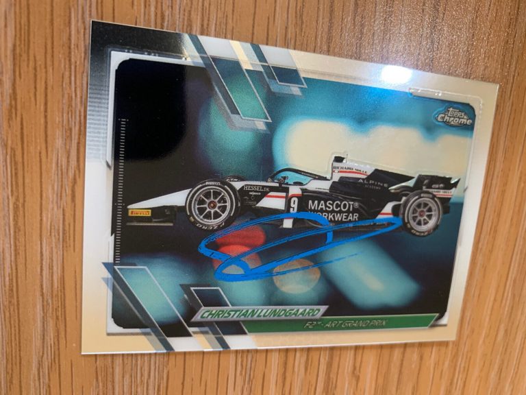 SIGNED TRADING CARD INDY 500 CAR INDIANAPOLIS CHRISTIAN LUNDGAARD FORMULA 1 F1
 COLLECTIBLE MEMORABILIA