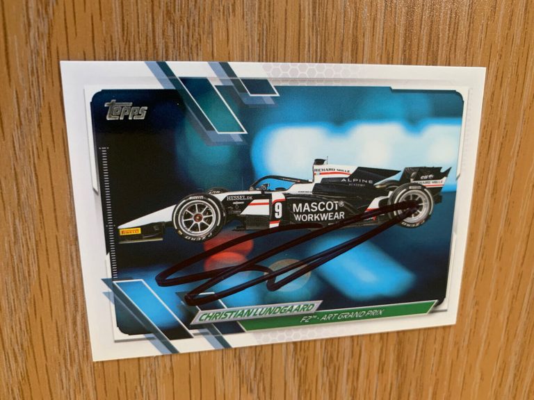 SIGNED TRADING CARD INDY 500 CAR INDIANAPOLIS CHRISTIAN LUNDGAARD FORMULA 1 F1
 COLLECTIBLE MEMORABILIA
