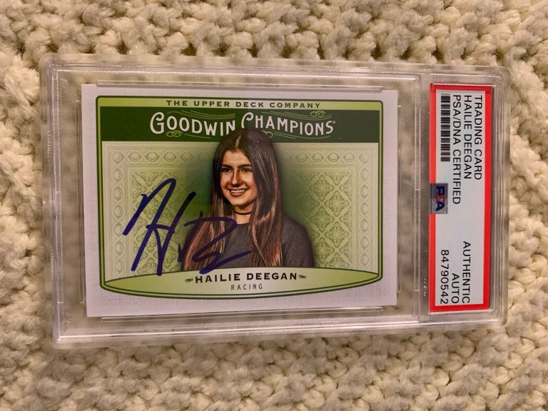 HAILIE DEEGAN SIGNED 2019 GOODWIN CHAMPIONS CARD #67 PSA /DNA SLAB COA AUTOGRAPH
 COLLECTIBLE MEMORABILIA