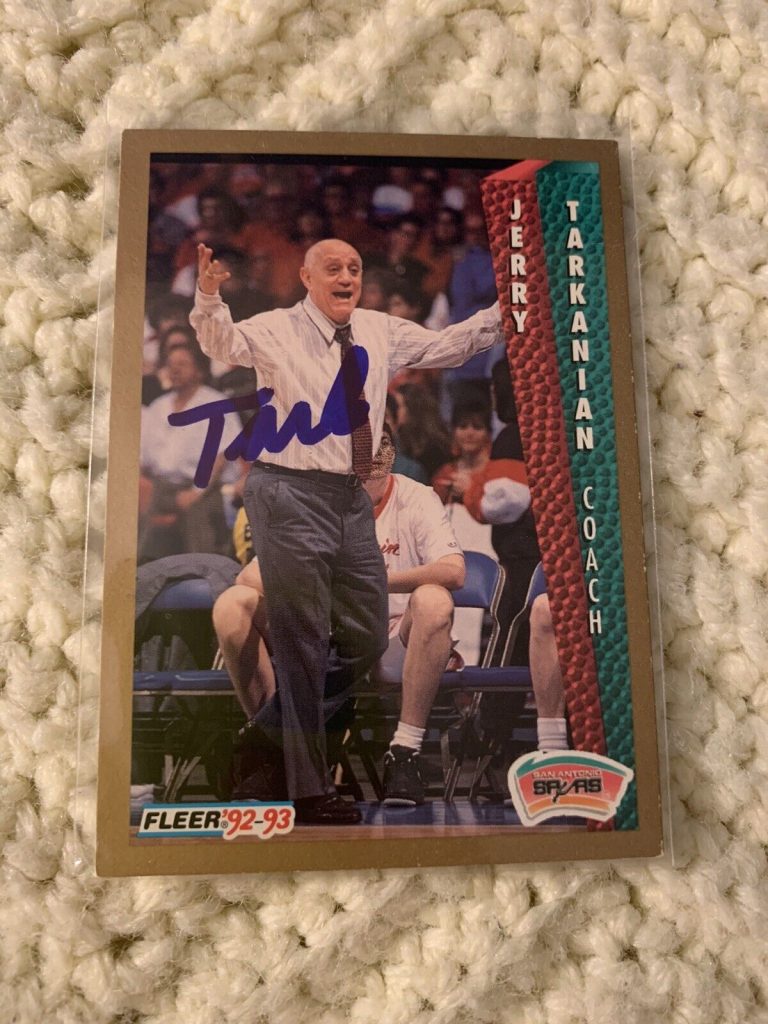 JERRY TARKANIAN SIGNED BASKETBALL TRADING CARD AUTOGRAPHED 1992-93 FLEER
 COLLECTIBLE MEMORABILIA