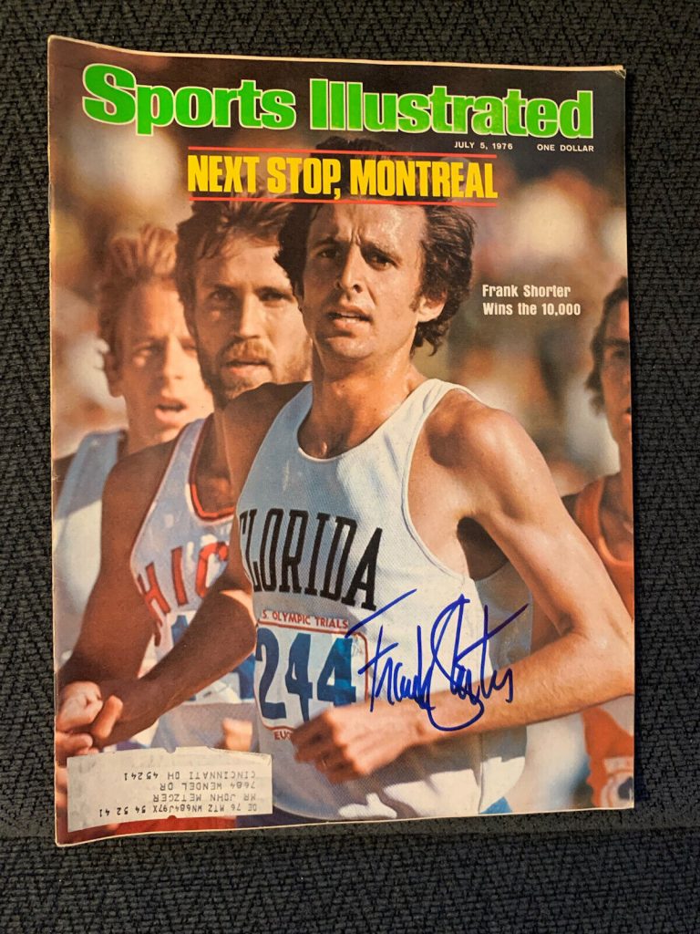 FRANK SHORTER SIGNED SPORTS ILLUSTRATED MAGAZINE AUTOGRAPHED
 COLLECTIBLE MEMORABILIA