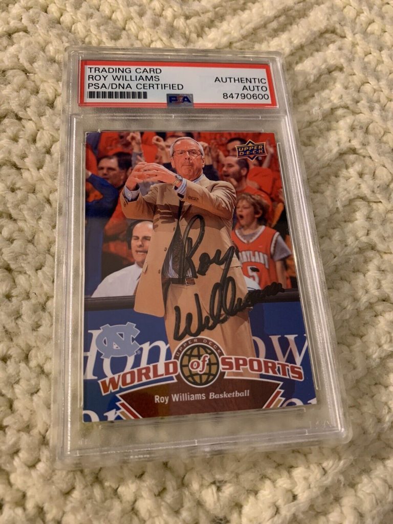 ROY WILLIAMS SIGNED 2011 UD WORLD OF SPORTS CARD #362 PSA /DNA SLAB COA
 COLLECTIBLE MEMORABILIA