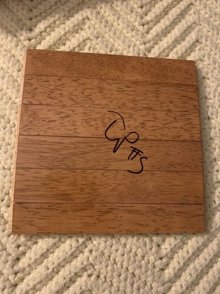 TYRESE PROCTOR SIGNED 6 X 6 WOOD FLOOR TILE AUTOGRAPHED DUKE BLUE DEVILS
 COLLECTIBLE MEMORABILIA