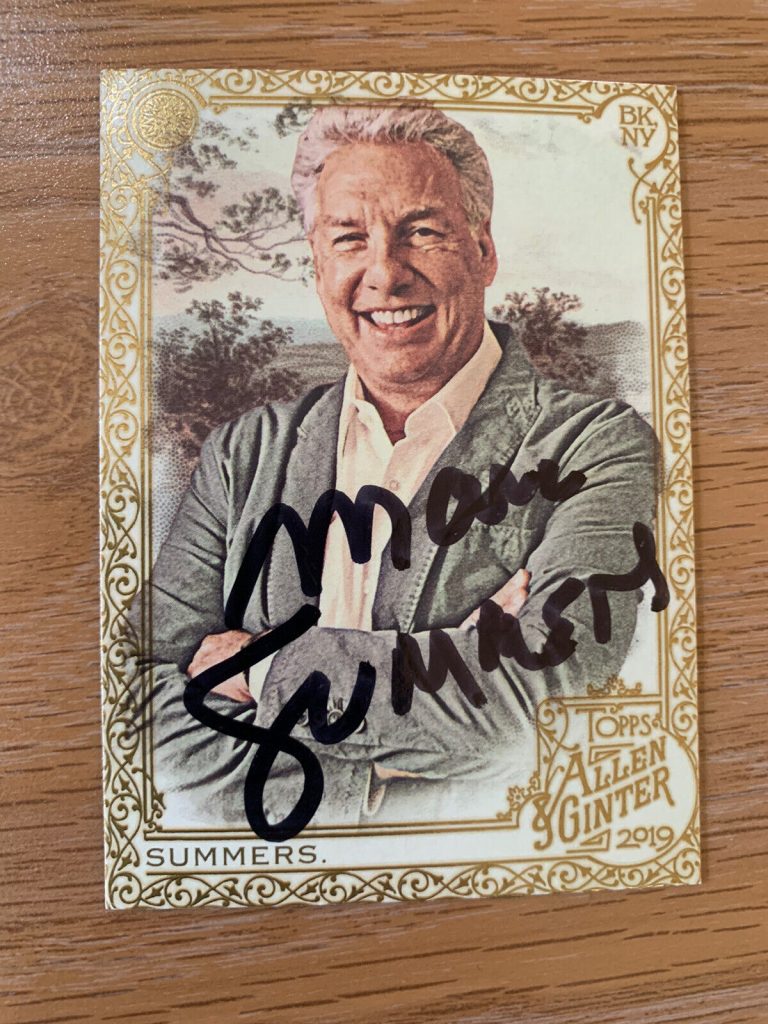 MARC SUMMERS SIGNED TRADING CARD AUTOGRAPHED ALLEN & GINTER DOUBLE DARE
 COLLECTIBLE MEMORABILIA