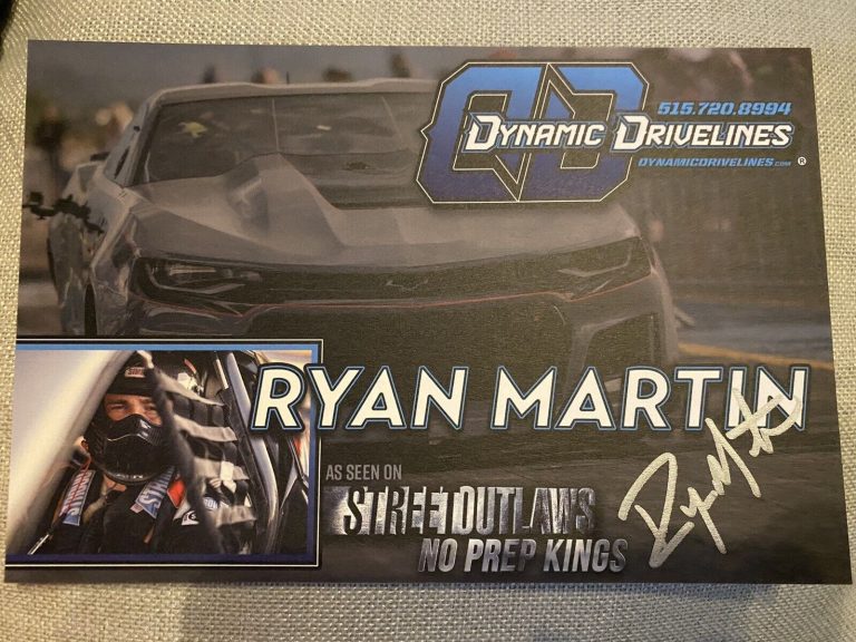 RYAN MARTIN SIGNED STREET OUTLAWS PROMO CARD 2021 PRI
 COLLECTIBLE MEMORABILIA