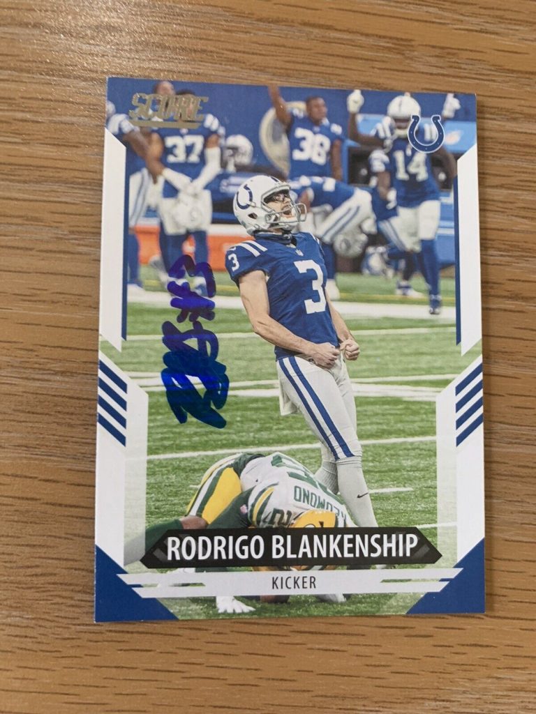 RODRIGO BLANKENSHIP COLTS SIGNED TRADING CARD AUTOGRAPHED
 COLLECTIBLE MEMORABILIA