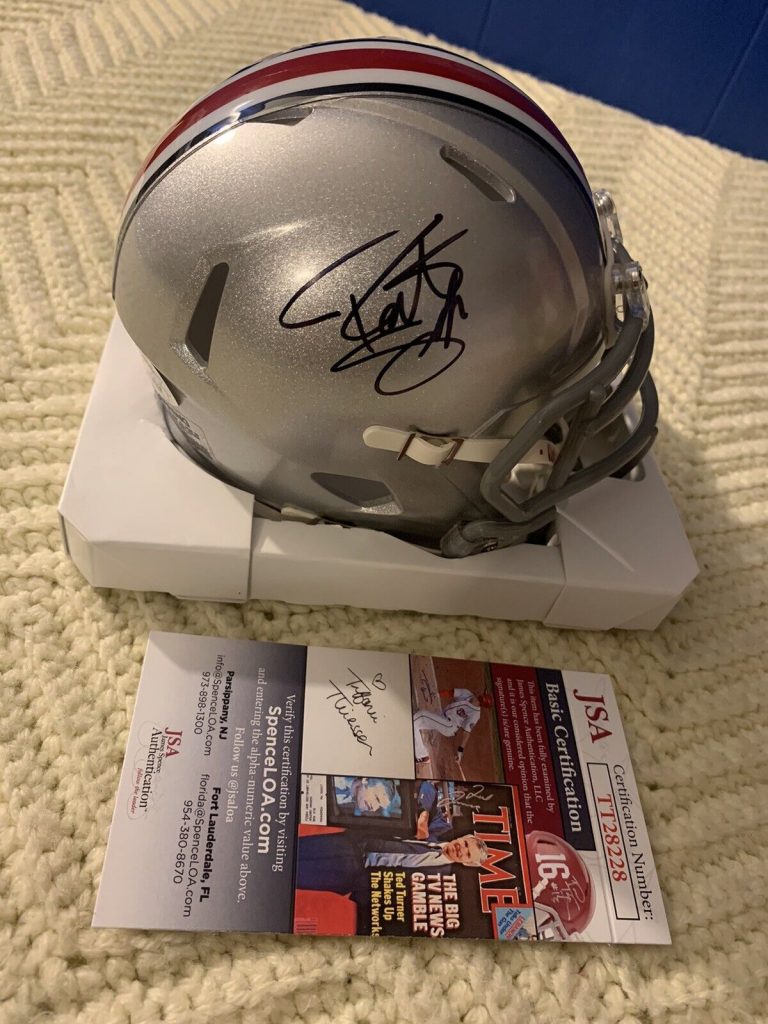 ROBERT SMITH SIGNED MINI HELMET OHIO STATE BUCKEYES JSA AUTHENTICATION COA
 COLLECTIBLE MEMORABILIA