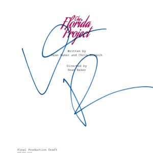 WILLEM DAFOE SIGNED THE FLORIDA PROJECT SCRIPT BECKETT BAS AUTOGRAPH AUTO COLLECTIBLE MEMORABILIA