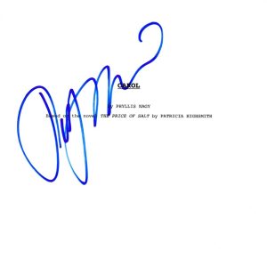 TODD HAYNES SIGNED CAROL SCRIPT BECKETT BAS AUTOGRAPH AUTO COA COLLECTIBLE MEMORABILIA