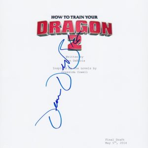 DEAN DEBLOIS SIGNED HOW TO TRAIN YOUR DRAGON 2 SCRIPT BECKETT BAS AUTOGRAPH AUTO COLLECTIBLE MEMORABILIA