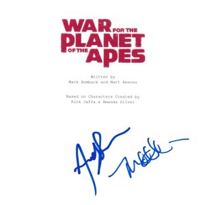 ANDY SERKIS MATT REEVES SIGNED WAR PLANET APES SCRIPT BECKETT BAS AUTOGRAPH AUTO COLLECTIBLE MEMORABILIA