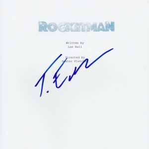 TARON EGERTON SIGNED ROCKETMAN SCRIPT BECKETT BAS SCRIPT AUTOGRAPH AUTO COA COLLECTIBLE MEMORABILIA