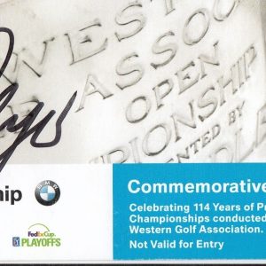 SERGIO GARCIA signed (PGA GOLF) BMW CHAMPIONSHIP TICKET *MASTERS* W/COA Collectible Memorabilia