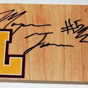 MARQUES TOWNES signed (LOYOLA CHICAGO RAMBLERS) basketball floorboard W/COA C Collectible Memorabilia