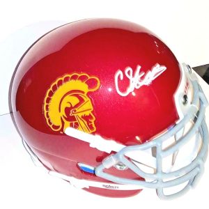 CHRIS STEELE signed (USC TROJANS) autographed football mini helmet W/COA C Collectible Memorabilia