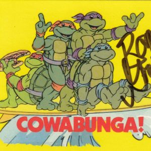 BARRY GORDON signed 1989 TOPPS (TEENAGE MUTANT NINJA TURTLES) card #7 W/COA Collectible Memorabilia