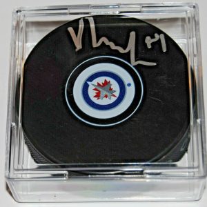 VILLE HEINOLA signed (WINNIPEG JETS) autographed hockey puck W/COA Collectible Memorabilia