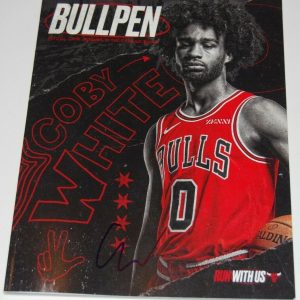 COBY WHITE signed (CHICAGO BULLS) Run With Us Official game program W/COA #0 Collectible Memorabilia