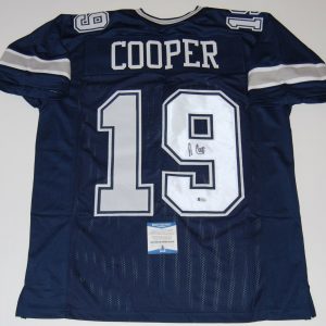 AMARI COOPER signed (DALLAS COWBOYS) Custom XL football jersey BECKETT BAS Collectible Memorabilia