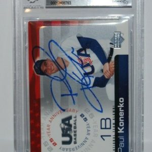 PAUL KONERKO signed (CHICAGO WHITE SOX) 2004 UD #101 Baseball card BECKETT BAS Collectible Memorabilia
