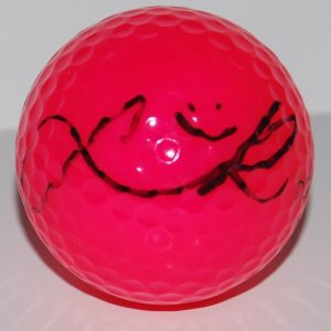 LYDIA KO signed *LPGA* HOT PINK WILSON HOPE golf ball W/COA NEW ZEALAND Collectible Memorabilia