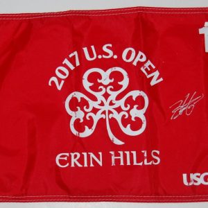 Hideki Matsuyama signed (2017 US OPEN) Golf Pin flag PGA W/COA *PROOF* Collectible Memorabilia