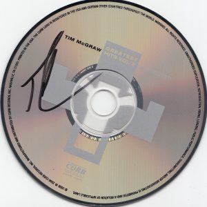 TIM MCGRAW autographed (CD) *GREATEST HITS* VOL 2 music W/COA COUNTRY MUSIC Collectible Memorabilia