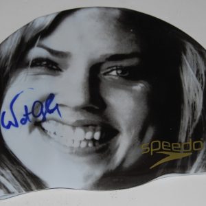 NATALIE COUGHLIN signed (TEAM USA SWIMMING) SPEEDO SWIM CAP W/COA *BEIJING 2008* Collectible Memorabilia