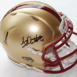 AJ DILLON signed (BOSTON COLLEGE EAGLES) mini football helmet *PROOF* W/COA C Collectible Memorabilia